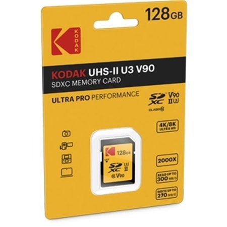 KODAK Kodak EKMSD128GUHS2V2K CL10 UHS-II U3 V90 128GB SD Card EKMSD128GUHS2V2K